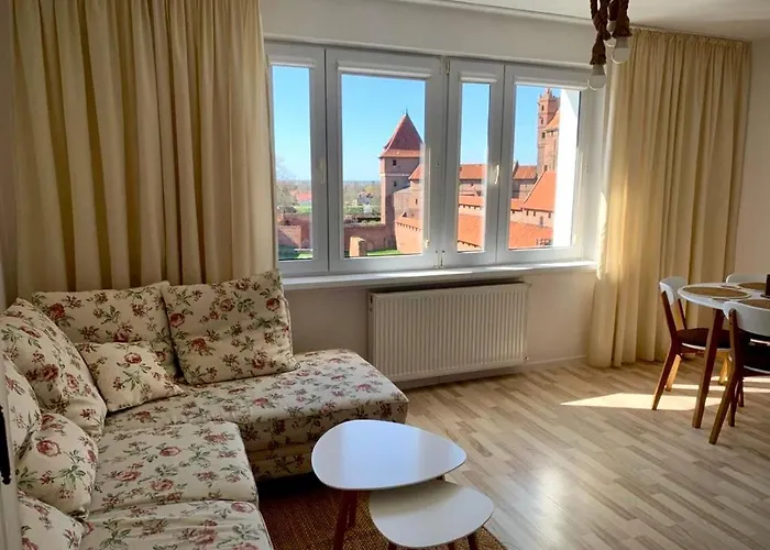 Widok Zamku O Poranku